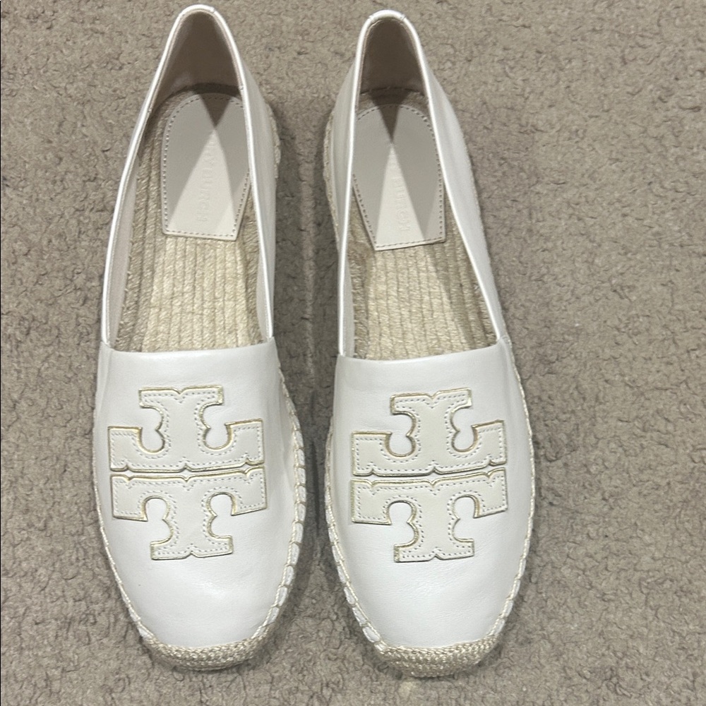 Tory Burch Cream Espadrille Flats